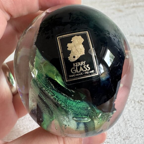 Vintage Kerry Glass Paper Weight - Art Glass Desk Paperweight - Picture 1 of 10